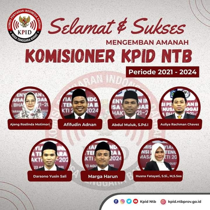 7 Komisioner KPID Provinsi NTB Resmi Dilantik