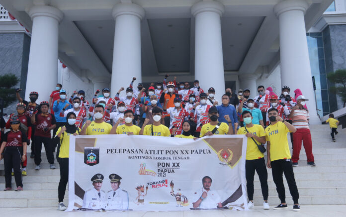 Semangat Juara, Bupati Pathul Bahri Lepas Atlet Asal Lombok Tengah untuk PON XX Papua