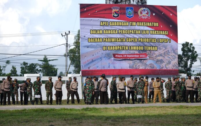 Genjot Laju Vaksinasi, 150 Team Vaksinator di Terjunkan di Lombok Tengah