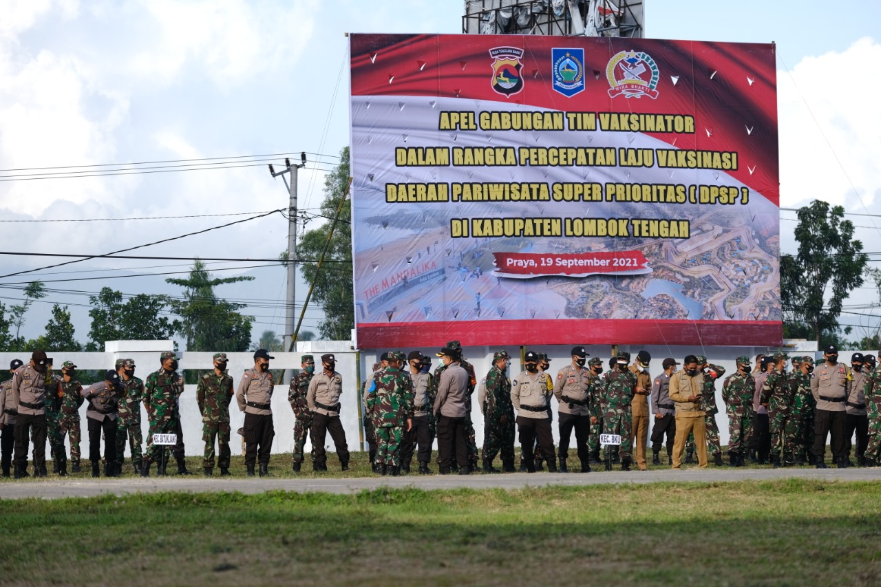 Genjot Laju Vaksinasi, 150 Team Vaksinator di Terjunkan di Lombok Tengah