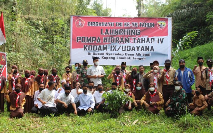 Kodim 1620/Lombok Tengah Launching Pompa Hidram Tahap IV, Sasar Aik Bual