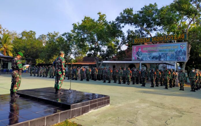 Evaluasi Kinerja Babinsa Dandim Loteng Kumpulkan Seluruh Anggota