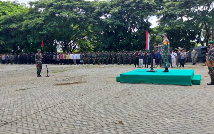 Danrem 162/Wira Bhakti Pimpin Apel Gelar Pasukan Pengamanan Presiden Jokowi