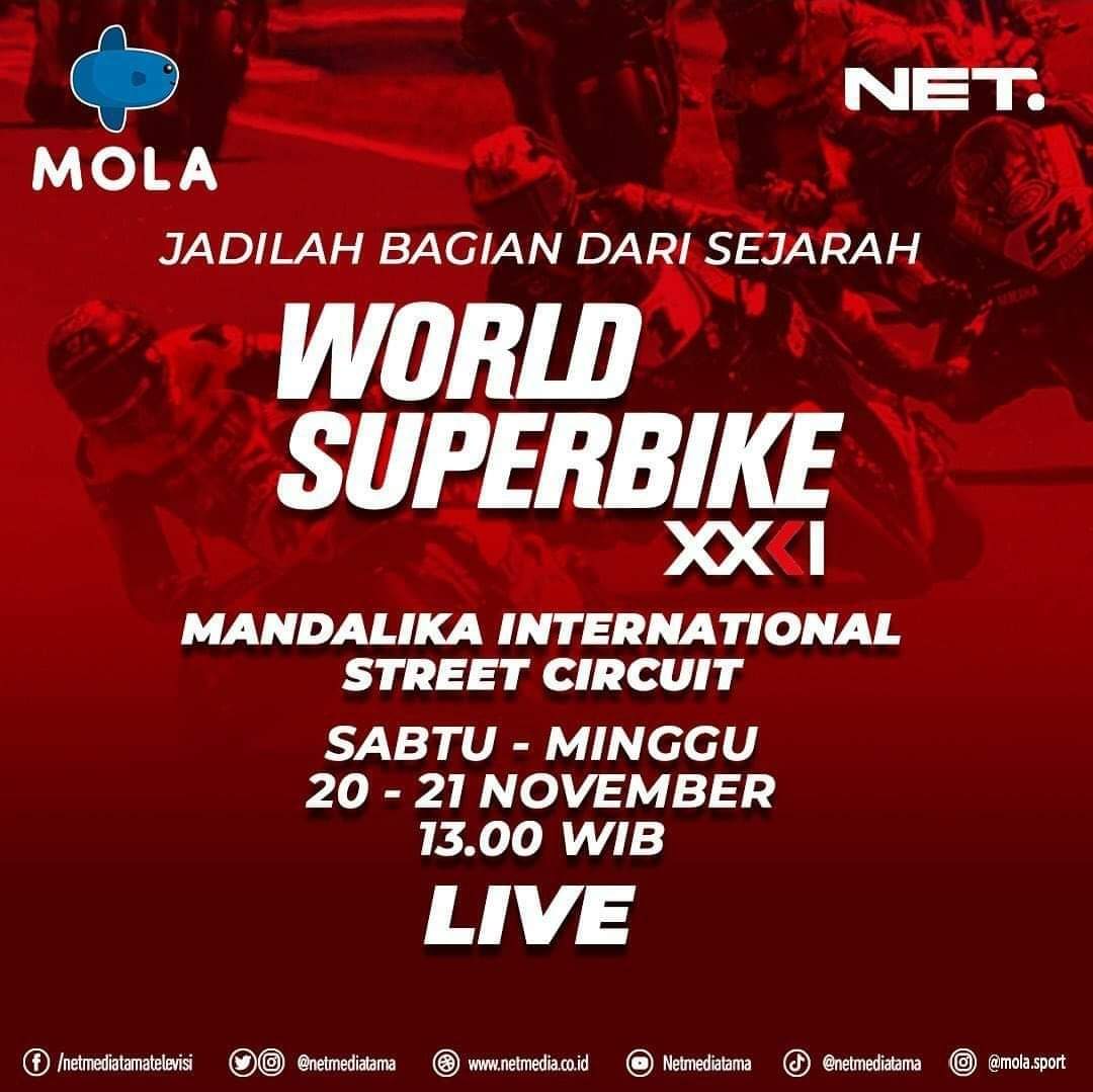 World Superbike Race Mandalika Akan Disiarkan Langsung NET TV