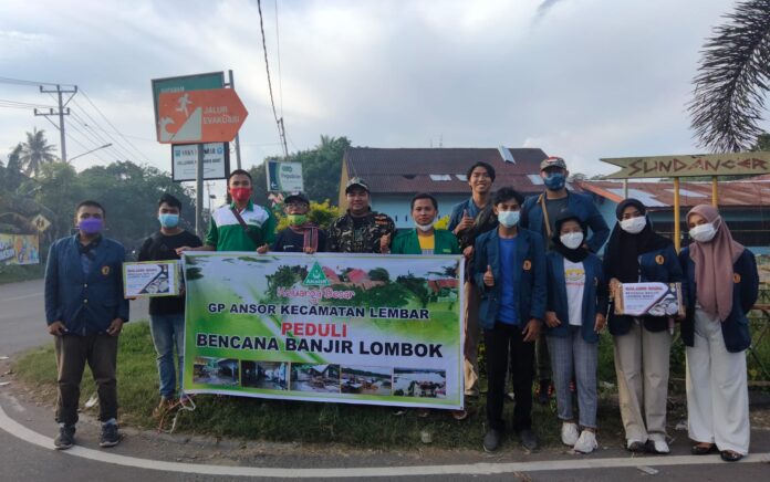 GP Ansor Kecamatan Lembar Galang Dana Untuk Korban Banjir Lombok Barat