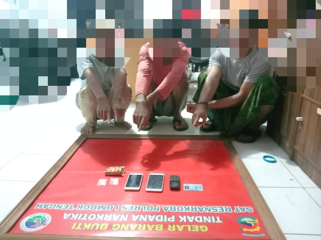 Jualan Sabu, Tiga Warga Kecamatan Jonggat Ditangkap Polisi