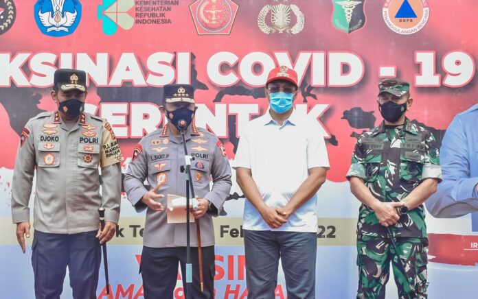Bang Zul Dampingi Kapolri Listyo Sigit Prabowo Pantau Vaksin Serentak di NTB