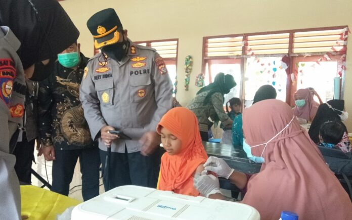 Polres Lombok Tengah Terus Gencarkan Vaksinasi Booster dan Vaksinasi Anak