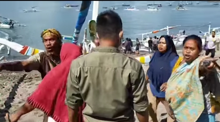 Penertiban Perahu Nelayan di Pantai Senggigi Diwarnai Kericuhan