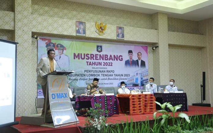 Bupati Pathul Bahri Buka Musrenbang Penyusunan RKPD Tahun 2023 Lombok Tengah