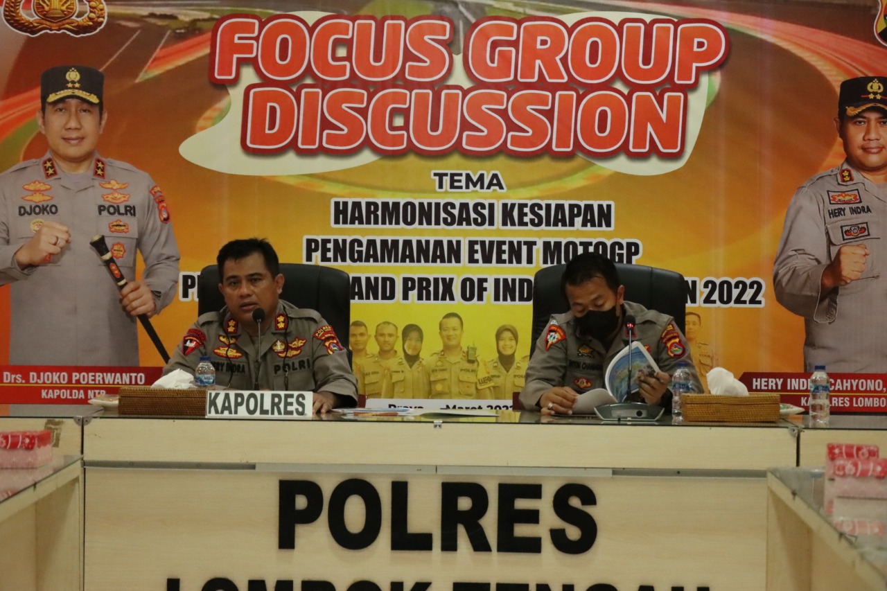 Polres Lombok Tengah Gelar FGD Persiapan Pengamanan MotoGP Mandalika