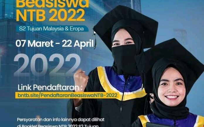 Pendaftaran Program Beasiswa NTB 2022 Tujuan Malaysia dan Eropa Resmi Dibuka