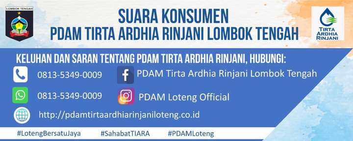 Layanan Konsumen: Call Center PDAM Tirta Ardhia Rinjani Lombok Tengah