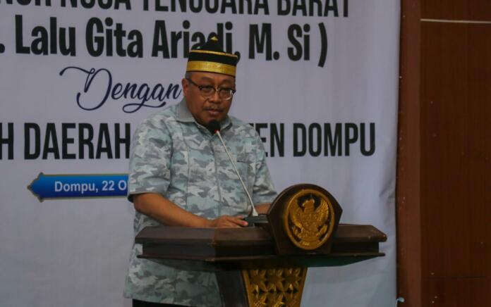 Silaturahmi Dengan Pemda Dompu, Pj Gubernur ajak Bersyukur Stok Beras NTB Aman