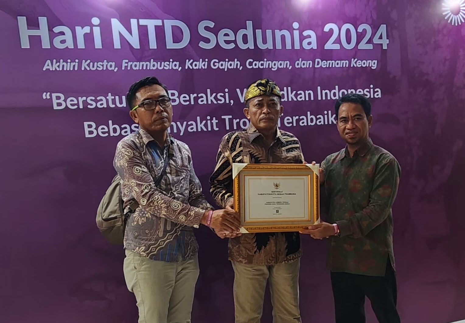 Lombok Tengah Raih Penghargaan Kabupaten Bebas Penyakit Frambusia