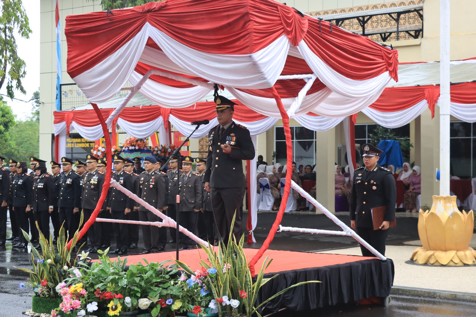 Polres Lombok Tengah Gelar Upacara Peringatan Hari Bhayangkara Ke-78