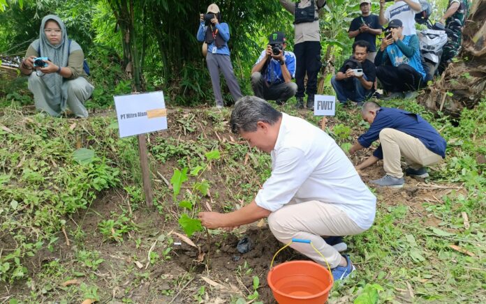 Forum Wartawan Lombok Tengah Tanam Pohon di Desa Wisata Selong Belanak