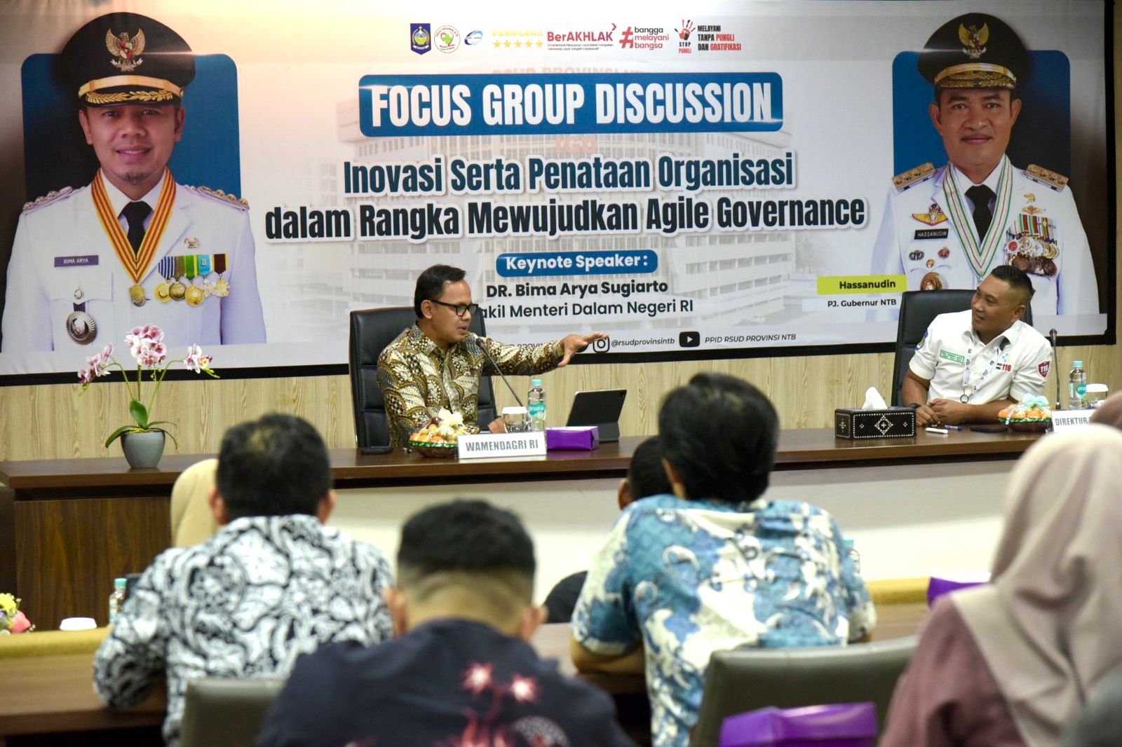 Wujudkan Agile Government, RSUD Provinsi NTB Gelar FGD Bersama Wamendagri