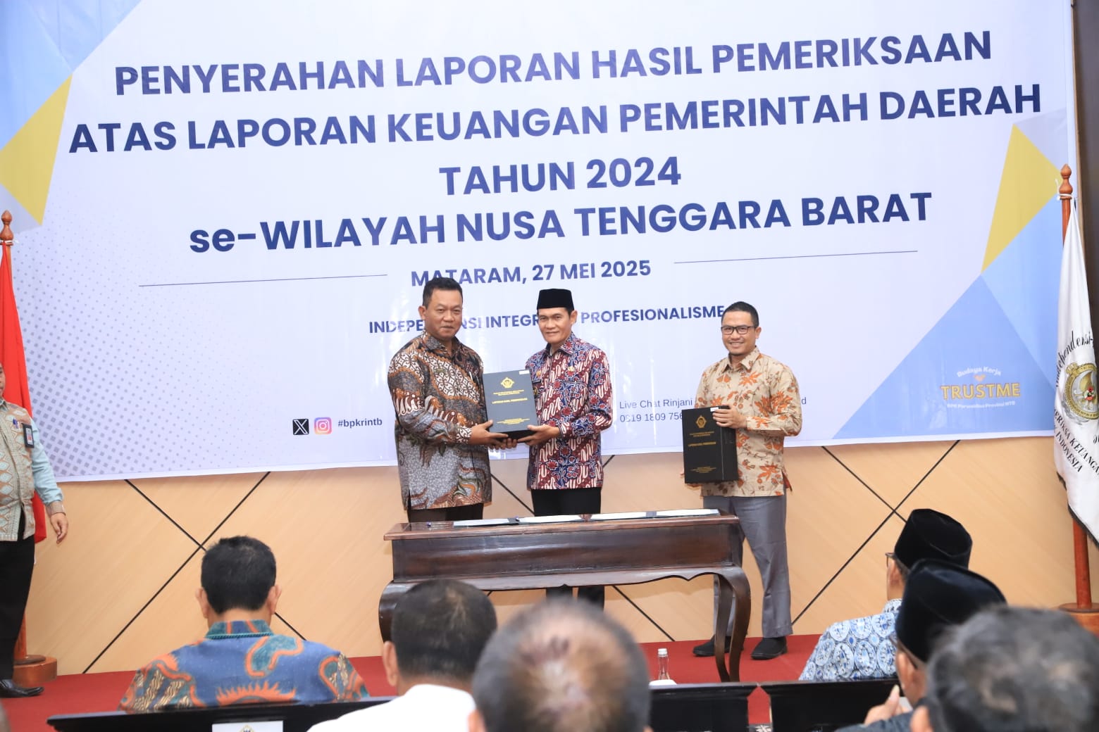 Pemda Lombok Tengah Raih Opini WTP ke-13 Berturut-Turut dari BPK RI