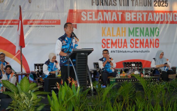 Lepas Kontingen FORNAS VIII NTB, Ini Pesan Gubernur NTB Miq Iqbal