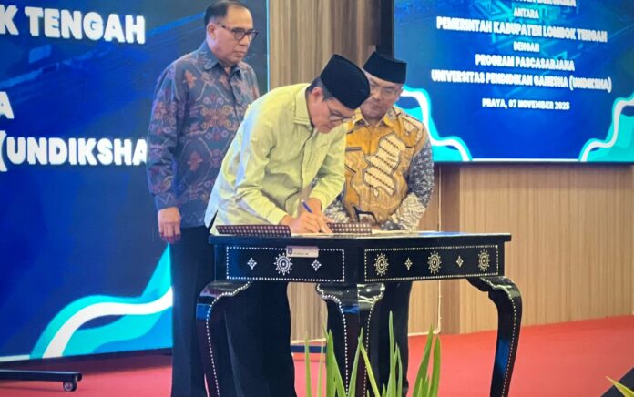 Pemda Lombok Tengah dan Undiksha Tandadangani MoU Kerjasama Peningkatan Kualitas Pendidikan
